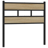 Testiera di Ricambio Rovere Sonoma 107 cm in Ferro e Legno truciolato
