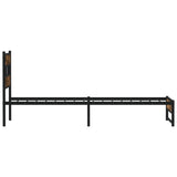Giroletto senza Materaso in Metallo Rovere Fumo 80x200 cm