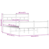 Giroletto senza Materasso Rovere Fumo 140x200 cm in Truciolato