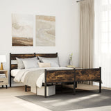 Giroletto senza Materasso Rovere Fumo 140x200 cm in Truciolato