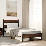 Giroletto senza Materasso in Metallo Rovere Marrone 107x203 cm