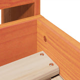 Letto senza Materasso Marrone Cera 75x190 cm in Legno di Pino