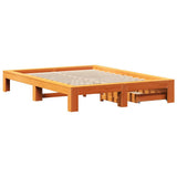 Giroletto senza Materasso Marrone Cera 140x200cm Massello Pino