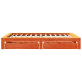 Letto senza Materasso Marrone Cera 140x190 cm in Legno di Pino