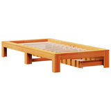 Letto senza Materasso Marrone Cera 90x190 cm in Legno di Pino