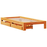 Letto senza Materasso Marrone Cera 75x190 cm in Legno di Pino