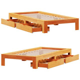 Letto senza Materasso Marrone Cera 75x190 cm in Legno di Pino