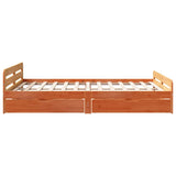 Letto senza Materasso Marrone Cera 150x200 cm in Legno di Pino