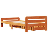Letto senza Materasso Marrone Cera 75x190 cm in Legno di Pino