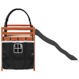 Letto a Soppalco con Tunnel Bambini Bianco e Nero 80x200cm Pino