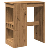Tavolo Bar con Rastrelliera Rovere 90x47,5x103,5 cm truciolato