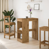 Tavolo Bar con Rastrelliera Rovere 90x47,5x103,5 cm truciolato