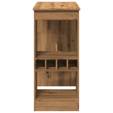 Tavolo Bar con Rastrelliera Rovere 90x47,5x103,5 cm truciolato