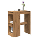 Tavolo Bar con Rastrelliera Rovere 90x47,5x103,5 cm truciolato