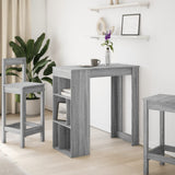 Tavolo Bar con Rastrelliera Grigio 102x50x103,5 cm truciolato