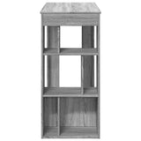Tavolo Bar con Rastrelliera Grigio 102x50x103,5 cm truciolato