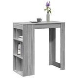 Tavolo Bar con Rastrelliera Grigio 102x50x103,5 cm truciolato
