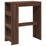 Tavolo Bar con Rastrelliera Marrone 90x40x103,5 cm truciolato