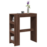 Tavolo Bar con Rastrelliera Marrone 90x40x103,5 cm truciolato