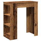 Tavolo Bar con Rastrelliera Antico 95x47x103,5 cm truciolato