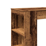 Tavolo Bar con Rastrelliera Antico 95x47x103,5 cm truciolato