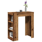Tavolo Bar con Rastrelliera Antico 95x47x103,5 cm truciolato