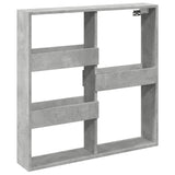Armadietto a Muro Grigio Cemento 80x15x80 cm Legno truciolato