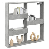 Armadietto a Muro Grigio Cemento 80x15x80 cm Legno truciolato