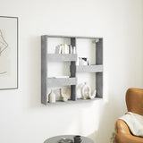 Armadietto a Muro Grigio Cemento 80x15x80 cm Legno truciolato