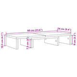 Supporto Monitor Regolabile Nero 60x24x10,5 in Truciolato