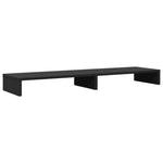 Supporto per Monitor Nero 100x27x10cm in Legno Massello di Pino