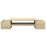 Supporto Monitor con Contenitore Rovere 70x27x15 cm Truciolato