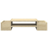 Supporto Monitor con Contenitore Rovere 70x27x15 cm Truciolato