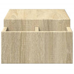 Supporto Monitor con Contenitore Rovere 70x27x15 cm Truciolato