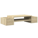 Supporto Monitor con Contenitore Rovere 70x27x15 cm Truciolato