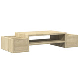 Supporto Monitor con Contenitore Rovere 70x27x15 cm Truciolato