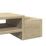 Supporto Monitor con Contenitore Rovere 70x27x15 cm Truciolato