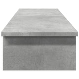 Supporto Monitor Grigio Cemento 100x27x15cm Legno Massello Pino