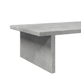 Supporto Monitor Grigio Cemento 100x27x15cm Legno Massello Pino
