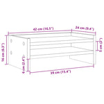 Supporto Monitor Legno Vecchio 42x24x16 cm in Truciolato