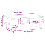 Supporto per Monitor Legno Vecchio 50x27x15 cm in Truciolato