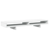 Supporto per Monitor Bianco 100x27x15 cm Legno Massello di Pino