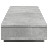 Supporto Monitor Grigio Cemento 100x27x15cm Legno Massello Pino