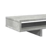 Supporto Monitor Grigio Cemento 100x27x15cm Legno Massello Pino