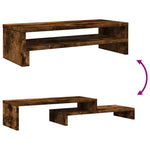 Supporto per Monitor Rovere Fumo 54x22x15 cm in Truciolato