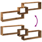 Mobile a Parete 158x18x53 cm Legno Antico in Legno truciolato