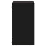 Mobile a Parete 60x16x30 cm Nero in Legno truciolato
