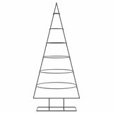 Albero di Natale Decorativo in Metallo Nero 150 cm