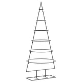 Albero di Natale Decorativo in Metallo Nero 150 cm
