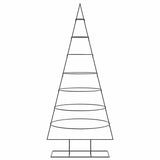 Albero di Natale Decorativo in Metallo Nero 180 cm